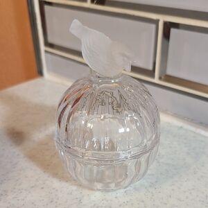 BIRDIE TRINKET GLASS DISH FOR SALE